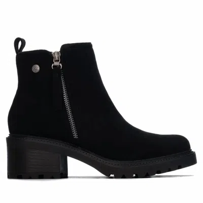 Refresh Women's Casual Suede Ankle Booties In Black