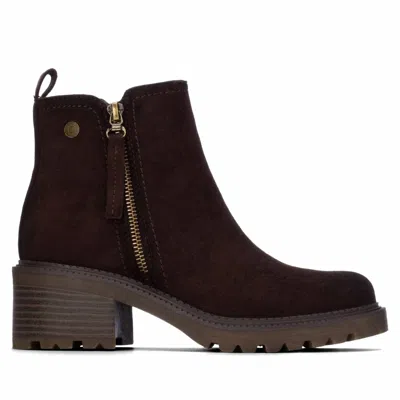 Refresh Women's Casual Suede Ankle Booties In Brown