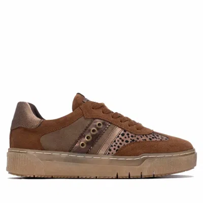 Refresh Women's Casual Suede Sneakers In Camel In Brown