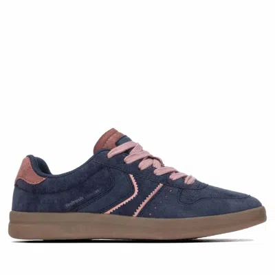 Refresh Women's Casual Suede Sneakers In Navy In Black