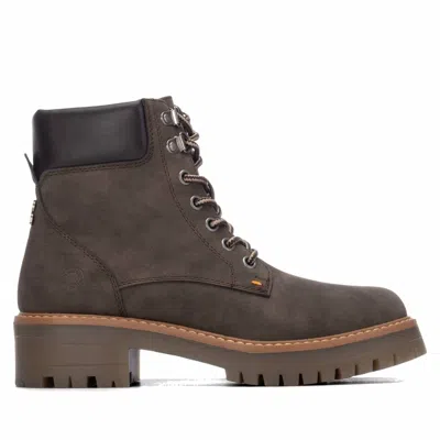Refresh Women's Combat Ankle Booties In Brown In Gray