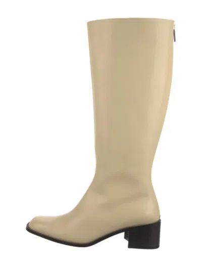 Pre-owned Reike Nen Leather Boots In Neutrals