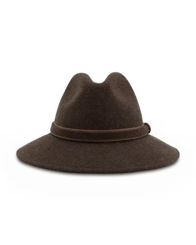 Reiss Frankie Wool Felt Fedora In Chocolate