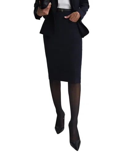 Reiss Haisley Tailored Wool-blend Skirt In Black