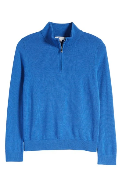 Reiss Kids' Blackhall Wool Quarter Zip Sweater In Lapis Blue