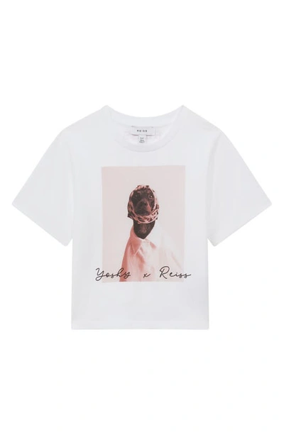 Reiss Kids' Yoshy Jr. Cotton Graphic T-shirt In White