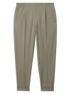 Reiss Mens Sage Brighton Relaxed-fit Tapered Woven Trousers