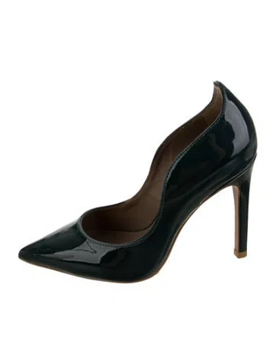 Pre-owned Reiss Patent Leather Pumps In Green