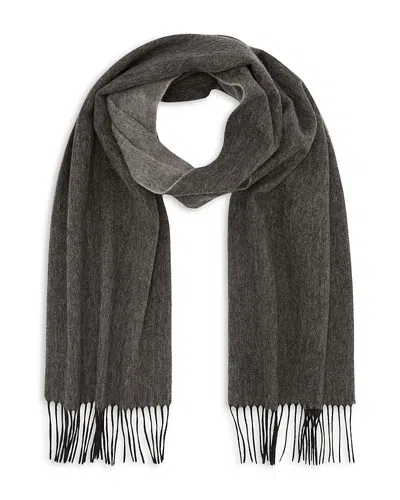 Reiss Picton Brushed Wool & Cashmere Scarf In Mid Grey / Light Grey