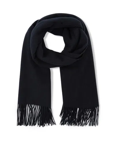 Reiss Picton Wool-blend Fringed Blanket Scarf In Blue