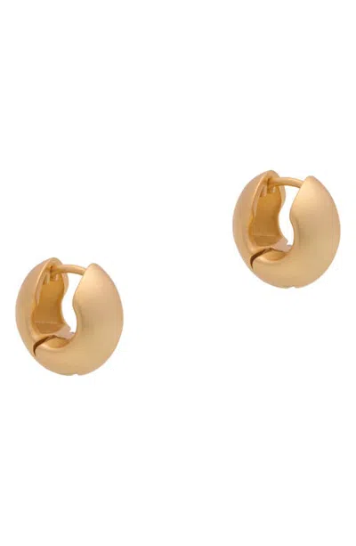 Reiss Posie Polished Contour Hinged Huggie Earrings In Gold