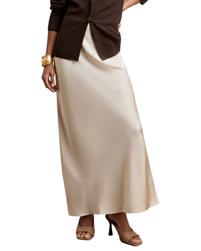 Reiss Saskia Midi Skirt In Neutral