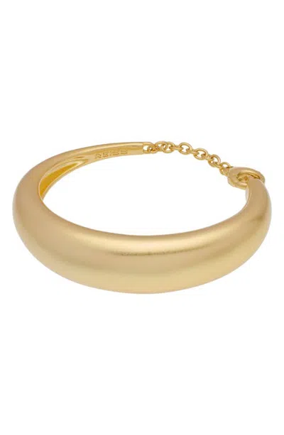 Reiss Selina Smooth Curve Chain Back Cuff In Gold