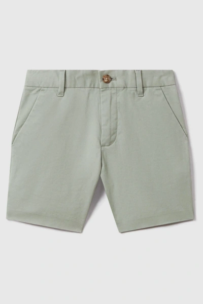 Reiss Kids' Wicket - Pistachio Casual Chinos Shorts, Uk 13-14 Yrs
