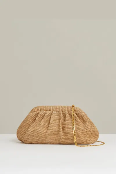 Reiss Women's Beige Clutch Bag In Natural