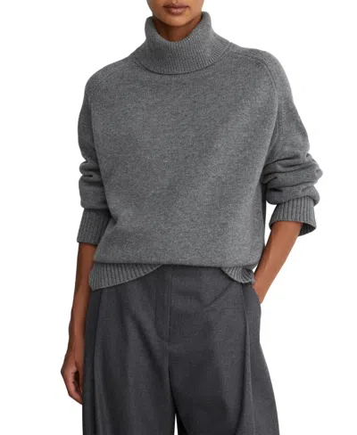 Reiss Women's Harriet Turtleneck Wool-cashmere Blend Sweater In Grey