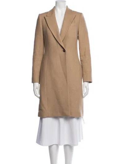 Pre-owned Reiss Wool Coat In Brown
