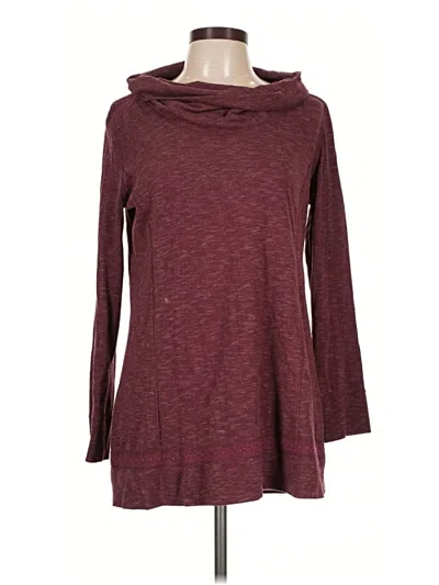 Pre-owned Relativity Pullover Sweater In Burgundy