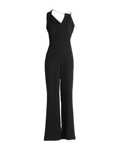 Relish Woman Jumpsuit Black Size 6 Polyester, Elastane