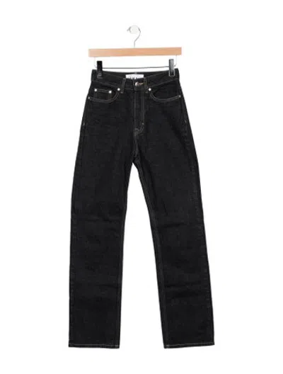 Pre-owned Remain Birger Christensen High-rise Straight Leg Jeans In Black