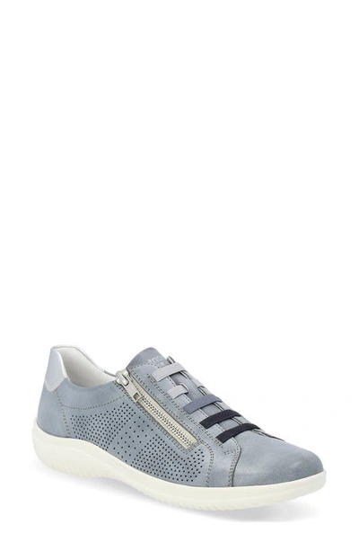 Remonte Louann Zip Sneaker In Blue/ Silver/ Blue