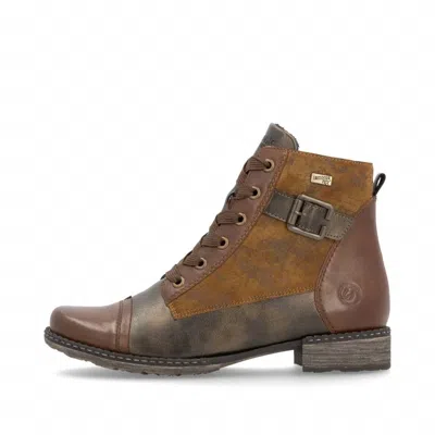 Remonte Women's D4381 Waterproof Ankle Boots In Chestnut In Brown