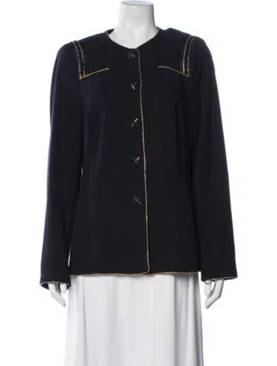 Pre-owned Rena Lange Blazer In Blue