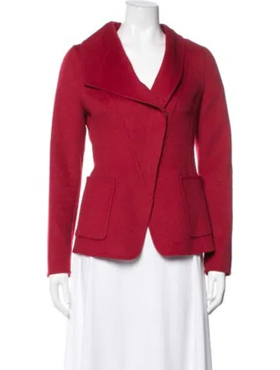 Pre-owned Rena Lange Vintage Wool Blazer In Red