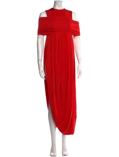 Pre-owned Renaissance Renaissance Off-the-shoulder Long Dress W/ Tags In Orange