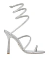 René Caovilla Rene' Caovilla Woman Sandals Silver Size 5.5 Leather