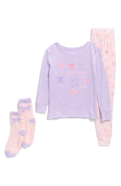 Rene Rofe Kids' Snuggle Up 3-piece Pajamas In Multi