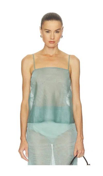 Renggli Organza Cami Top In Seafoam