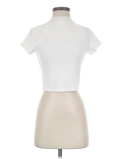 Pre-owned Reoria Short Sleeve Turtleneck In Ivory