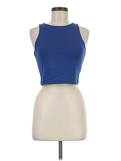 Pre-owned Reoria Tank Top Blue Halter Neckline Tops