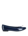 Repetto Woman Ballet Flats Navy Blue Size 8 Calfskin