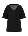 Replay Essential Woman T-shirt Black Size S Linen, Elastane