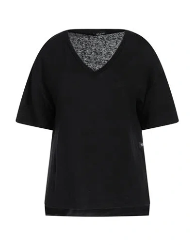 Replay Woman T-shirt Black Size Xs Linen, Elastane