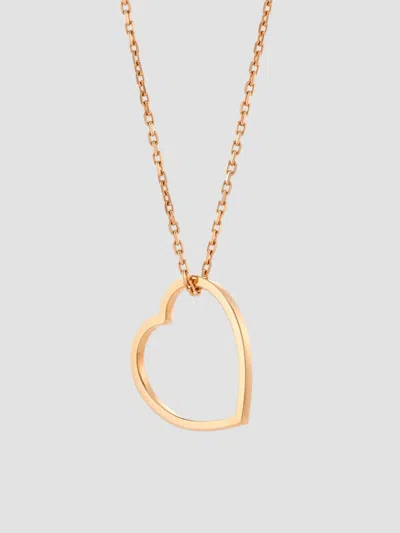 Repossi Women's Antifer 18k Gold Heart Long Pendant Necklace In Pink Gold