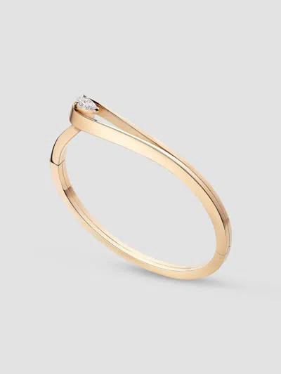 Repossi Women's Serti Inversé 18k Rose Gold & Diamond Bracelet In Burgundy
