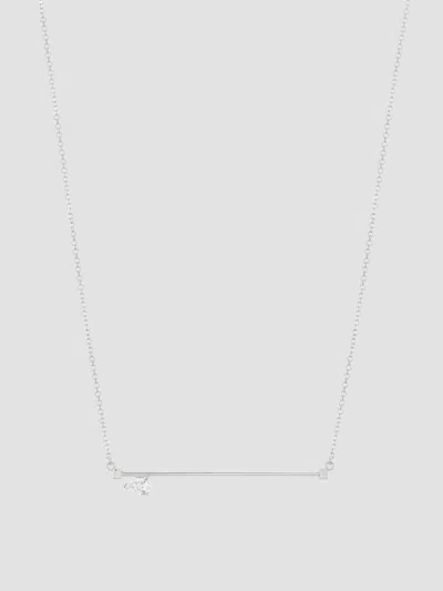Repossi Women's Serti Sur Vide 18k White Gold & 0.3 Tcw Diamond Bar Pendant Necklace
