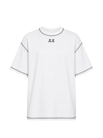 Rest&recreation Logo-print Contrast-stitch T-shirt In White