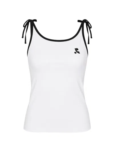 Rest&recreation Logo-print Tie-strap Top In White