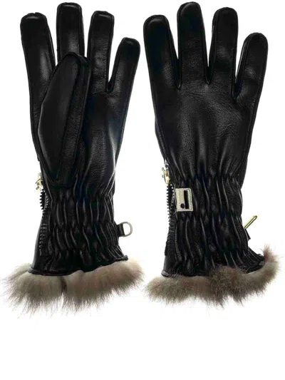 Restelli Black Nappa Leather Gloves