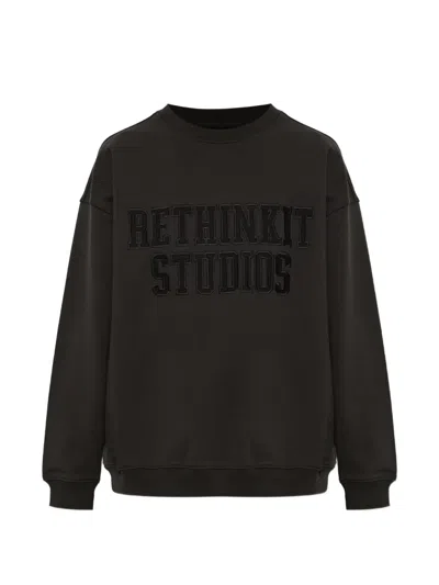 Rethinkit Studios Logo-embroidered Sweatshirt In Black