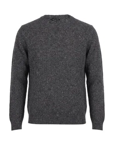 Retois Man Sweater Charcoal Size M Wool, Viscose, Polyamide In Gray
