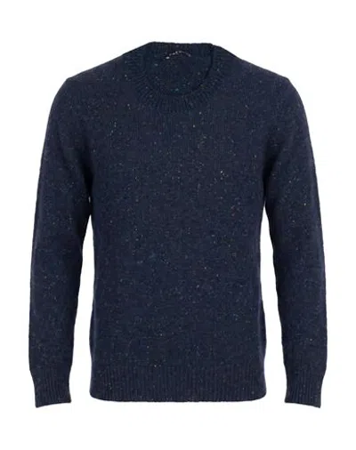 Retois Man Sweater Midnight Blue Size M Wool, Viscose, Polyamide
