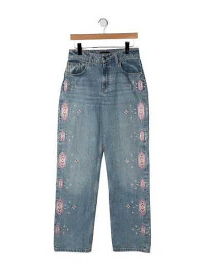 Pre-owned Retroféte High-rise Straight Leg Jeans W/ Tags In Blue