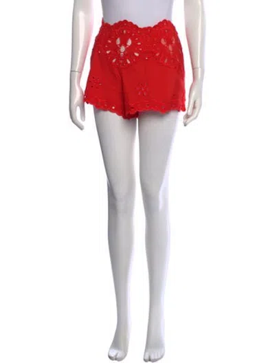 Pre-owned Retroféte Lace Pattern Mini Shorts W/ Tags In Red