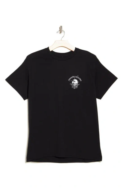 Retrofit Smooth Sailing Cotton Graphic T-shirt In Black