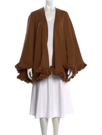 Pre-owned Revillon Cashmere Open Front Sweater In Brown